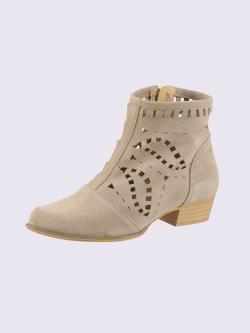 Bottines de fabrication espagnole, marron moyen uni, taille 37 - helline