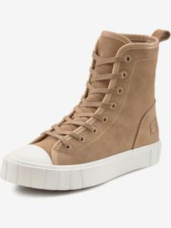 Bottines cuir de qualité, coleur beige - HELLINE