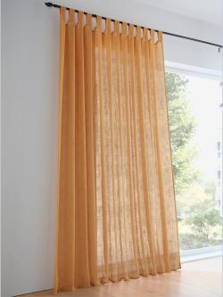 Rideaux, Passants, jaune foncé uni, taille 145x140 cm, helline home - helline
