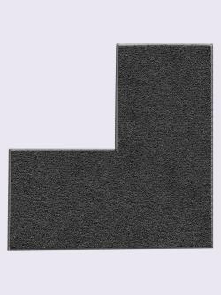Tapis de bain acrylique facile d'entretien, gris foncé uni, taille 70x70 cm, helline home - helline