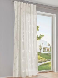 Rideaux, Bande multifonction, couleur ivoire clair à motifs, taille 145x135 cm, helline home - helline