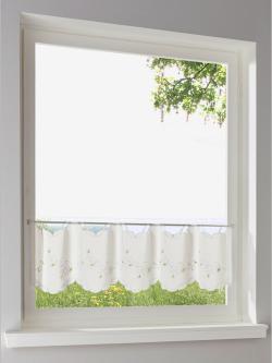 Cantonnière, blanc uni, taille 30x90 cm, helline home - helline