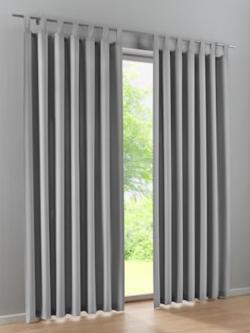 Rideau, Œillets, gris moyen uni, taille 295x140 cm, helline home - helline