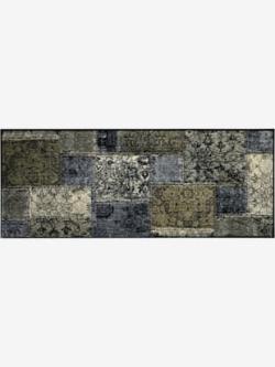 Paillasson nylon très robuste et résistant aux uv, coleur marron-gris - HELLINE