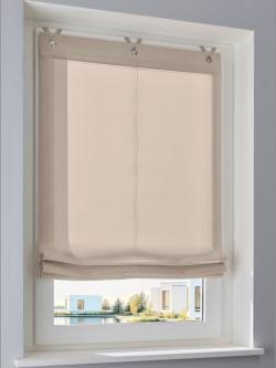 Store-bateau, marron clair uni, taille 140x60 cm, helline home - helline