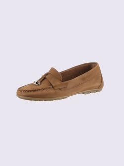 Mocassins cuir vachette, couleur marron, taille 37 - helline