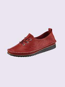 Chaussures à lacets cuir nappa de vache, couleur rouge, taille 40 - helline