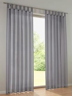 Rideaux, Passants, gris clair uni, taille 295x140 cm, helline home - helline