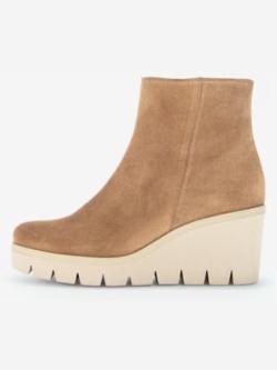 Jolies bottines avec glissière intérieure, coleur marron clair - HELLINE