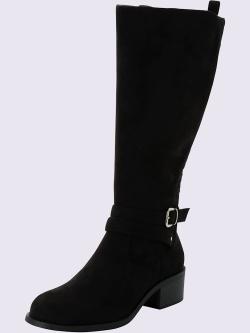 Bottes pour jambe large largeur g*, XL, noir uni, taille 37, Sheego - helline