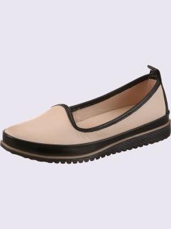 Trotteurs cuir nappa de vache, couleur ivoire moyen à motifs, taille 42 - helline