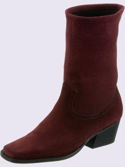 Bottines de fabrication espagnole, rouge foncé uni, taille 40 - helline