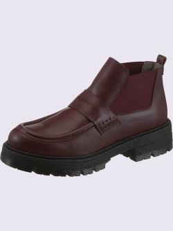 Bottines de fabrication espagnole, rouge foncé uni, taille 36 - helline