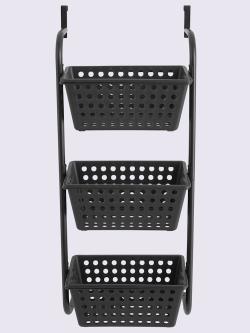Étagère à suspendre métal, noir uni, taille H/l/P env. 78x32x24 cm, helline home - helline