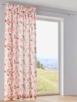 Rideaux lavable en machine, Œillets, blanc à motifs, taille 145x135 cm, helline home - helline