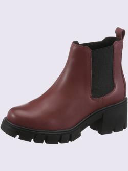Bottines de fabrication portugaise, rouge foncé uni, taille 40 - helline