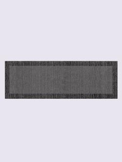 Paillasson pour intérieur et zone extérieure couverte, couleur : gris moyen uni, taille 60x180 cm, marque helline home, 100% polyamide - helline