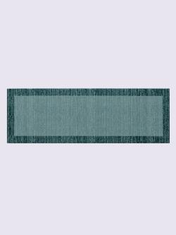 Paillasson pour intérieur et zone extérieure couverte, bleu turquoise foncé uni, taille 40x60 cm, helline home - helline