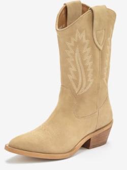 Bottines chelsea bottines d'automne en cuir de qualité, marron clair uni, taille 41, LASCANA - helline