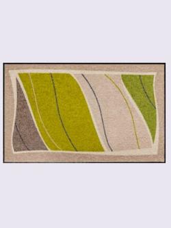 Paillasson pour intérieur et zone extérieure couverte, coleur taupe-vert - HELLINE