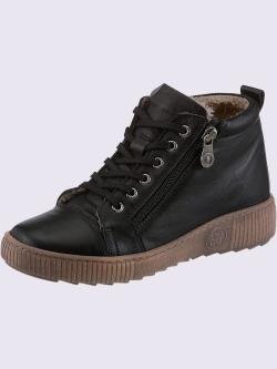 Bottines largeur g*, couleur : noir uni, taille 37, marque airsoft modern+, 100% cuir lisse - helline