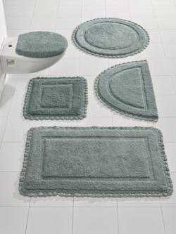 Tapis de bain lavable en machine, coleur gris - HELLINE