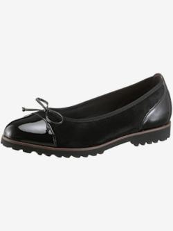 Ballerines avec joli nœud devant, coleur noir - HELLINE