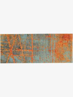 Paillasson polyamide très résistant, coleur orange-gris - HELLINE