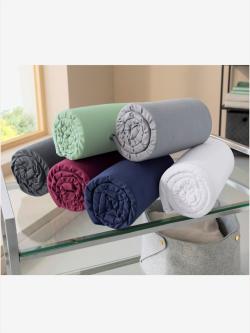 Drap-housse flanelle fine, couleur gris, taille 1 pièce 90x190 - 100x200 cm, marque Kaeppel - helline