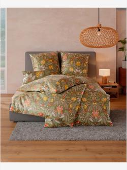 Linge de lit flanelle fine douce, couleur vert, taille 40x80/135x200 cm, marque wäschepur - helline