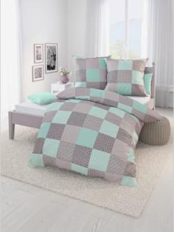 Linge de lit flanelle fine douce, couleur gris-turquoise foncé - HELLINE