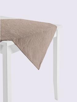 Nappe existe en ronde et ovale, marron clair uni, taille 155 cm Ø - helline