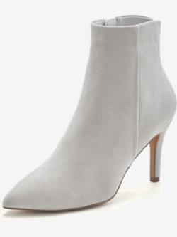 Bottines à talon haut talon aiguille féminin à la hauteur agréable, gris clair uni, taille 43, LASCANA - helline