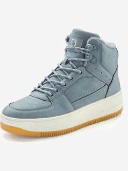 Baskets sneakers montantes avec doublure douce et agréable, couleur bleu, taille 40, marque Elbsand - helline