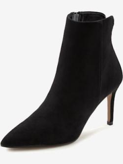 Bottines à talon haut talon aiguille féminin à la hauteur agréable, noir uni, taille 42, LASCANA - helline