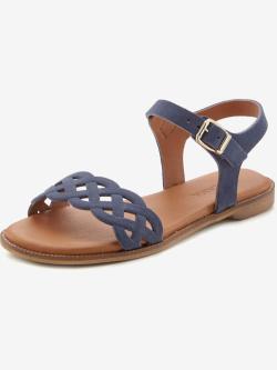 Sandales de fabrication espagnole, couleur bleu, taille 41, marque LASCANA - helline