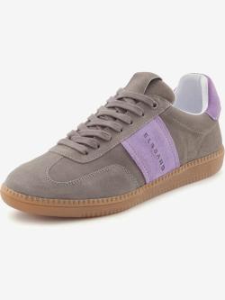 Baskets sneakers en cuir doux de qualité, couleur gris, taille 38, marque Elbsand - helline