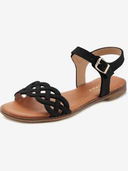 Sandales de fabrication espagnole, couleur noir, taille 41, marque LASCANA - helline