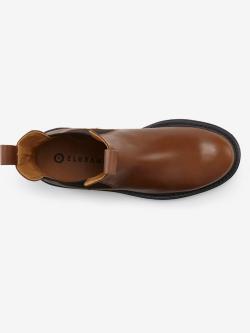 Bottines chelsea tendance en cuir de qualité, très confortables, couleur marron, taille 39, marque Elbsand - helline
