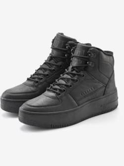 Baskets sneakers montantes avec doublure douce et agréable, couleur noir, taille 37, marque Elbsand - helline