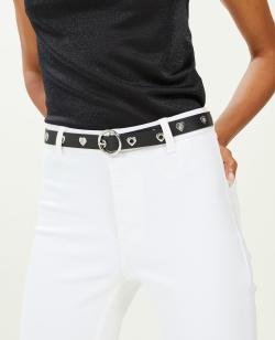 Ceinture avec œillets métalliques cœur