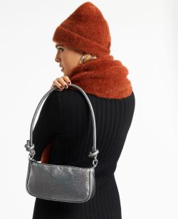 Sac baguette tissu métallisé