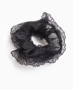 Chouchou organza et dentelle avec pochette cadeau