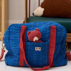 Sac à langer en khanta bleu - La forêt
