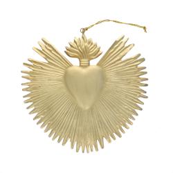 Coeur ex voto rayonnant à suspendre
