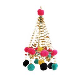 Suspension indienne colorée polka