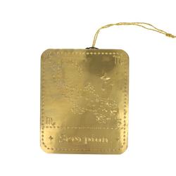 Plaque laiton astrologie Scorpion