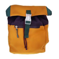 Sac à dos enfant color block bleu et jaune
