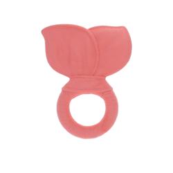 Anneau de dentition nœud ruban rose
