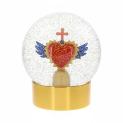 Boule à neige cœur ex voto